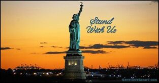 A Spiritual Solution to Current World Problems statue of liberty standing tall and bright with title Stand With Us